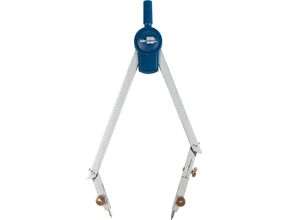 COMPAS LIDERPAPEL ARTICUL 2 BRANCHES CIRCONFRENCE 48CM LONGUEUR 15CM BAGUE MINE 2MM TUI PLASTIQUE