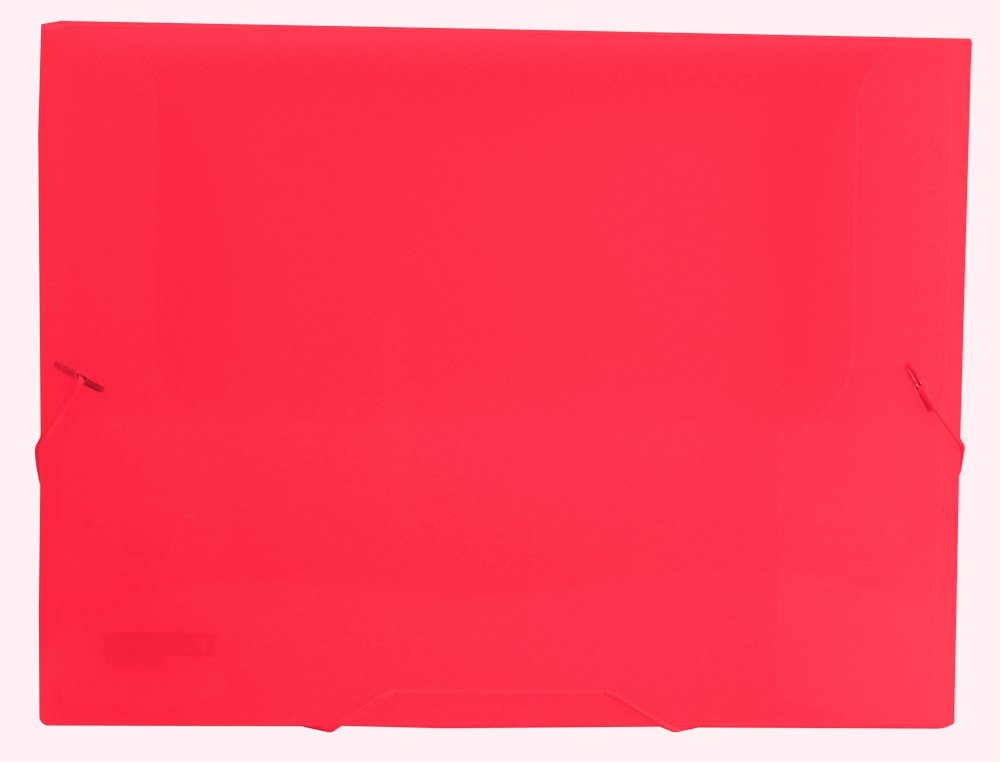 CHEMISE LIDERPAPEL POLYPROPYLÈNE DOS RIGIDE 25MM A4 210X297MM 7/10E TRANSLUCIDE COLORIS ROUGE