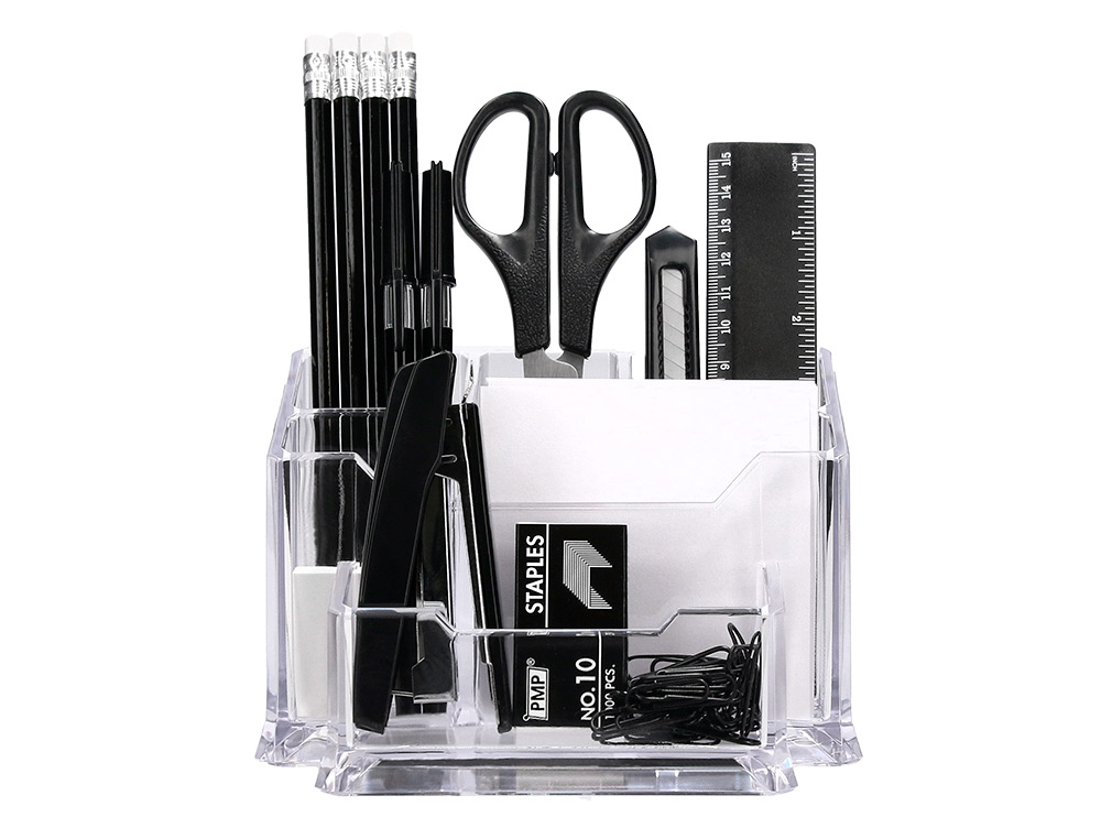 ORGANISATEUR BUREAU 15 PICES 154X105X10MM COLORIS TRANSPARENT