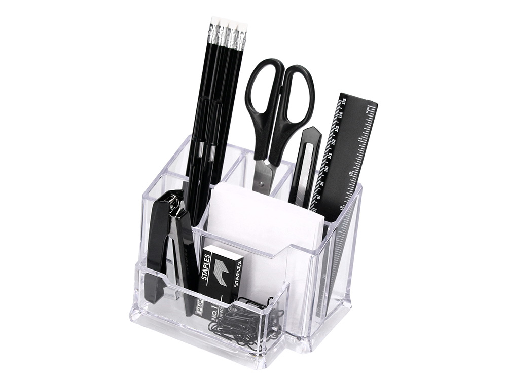 ORGANISATEUR BUREAU 15 PICES 154X105X10MM COLORIS TRANSPARENT