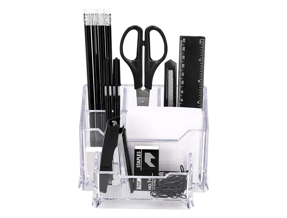 ORGANISATEUR BUREAU 15 PICES 154X105X10MM COLORIS TRANSPARENT