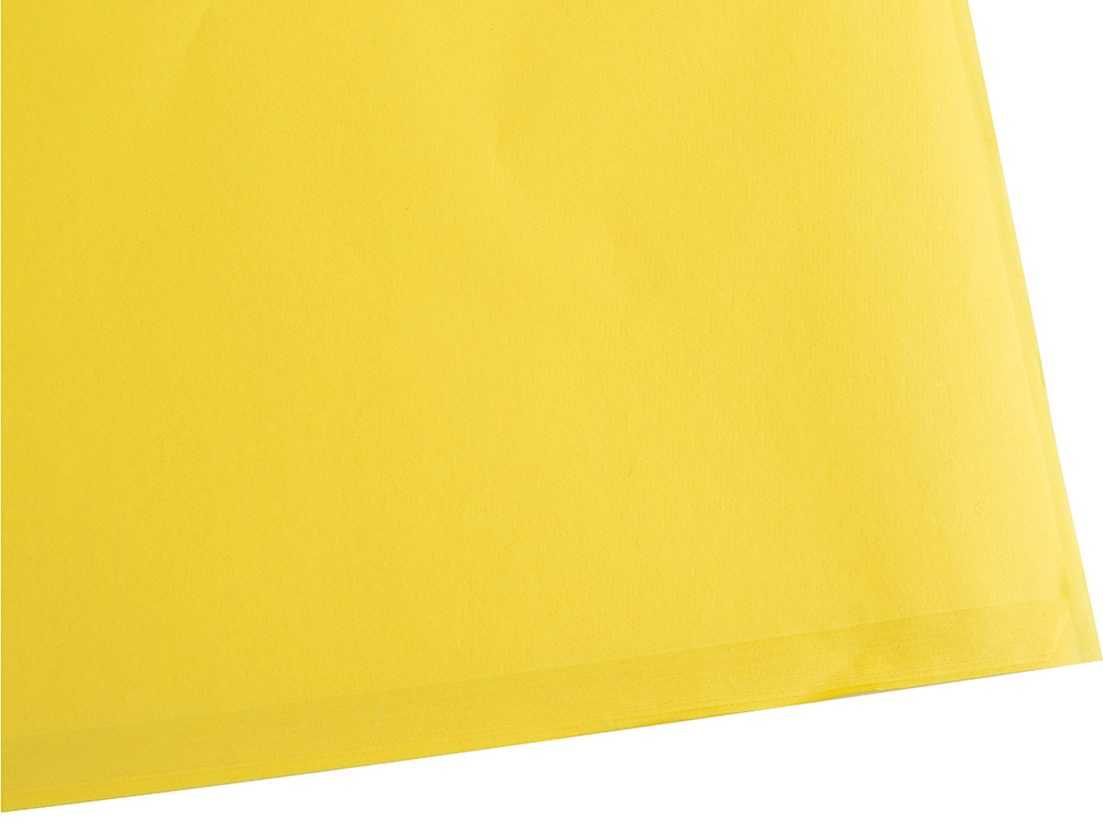 PAPIER DE SOIE LIDERPAPEL 52X76CM 18G/M2 UNICOLORE JAUNE SACHET 25F