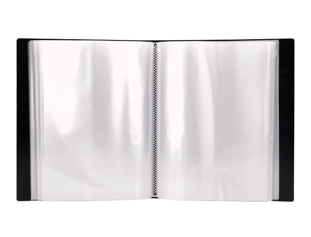 PROTÈGE-DOCUMENTS LIDERPAPEL PERSONNALISABLE KANGOUROU POLYPROPYLÈNE 20 POCHETTES FIXES A4 210X297MM COLORIS NOIR