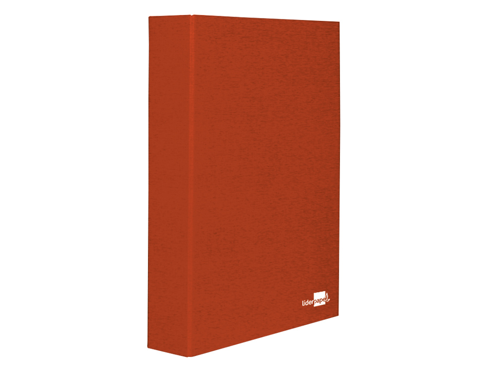 CLASSEUR LIDERPAPEL 4 ANNEAUX RONDS 25MM A4+ CARTON REMBORDÉ PAPER COAT COLORIS ROUGE