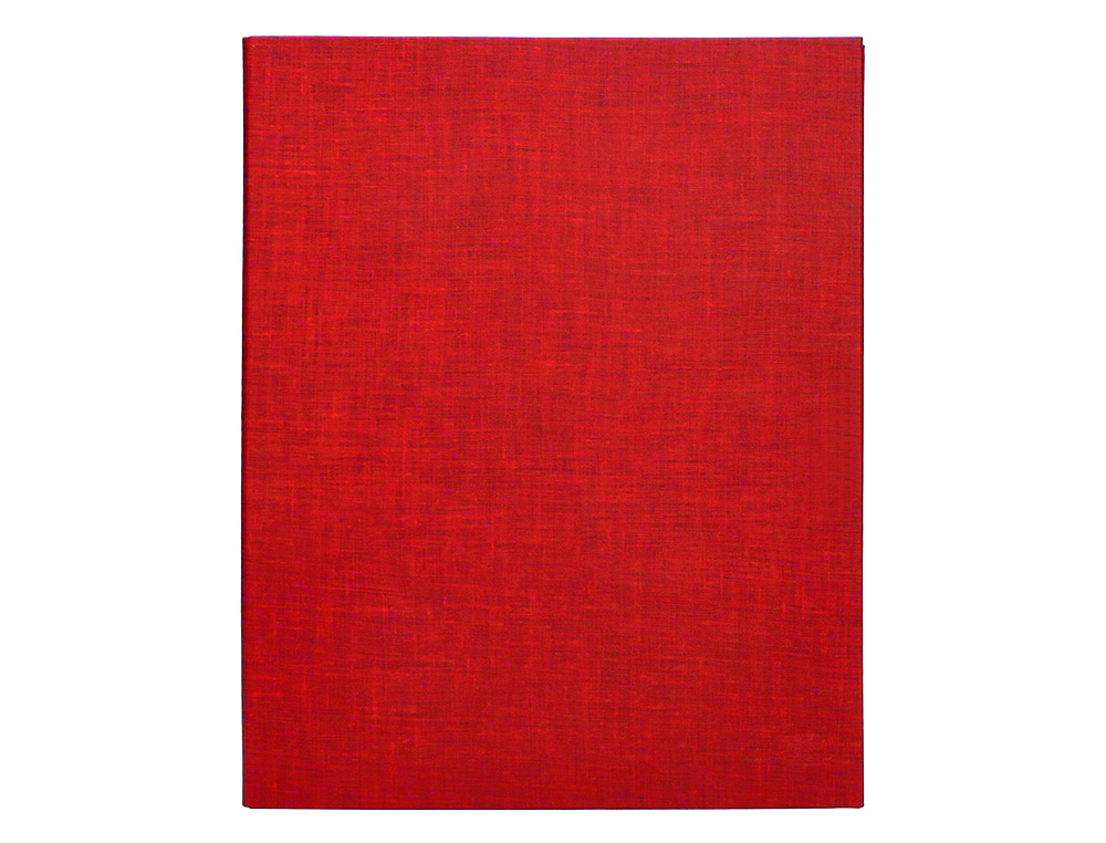 CLASSEUR LIDERPAPEL 4 ANNEAUX RONDS 25MM A4+ CARTON REMBORDÉ PAPER COAT COLORIS ROUGE