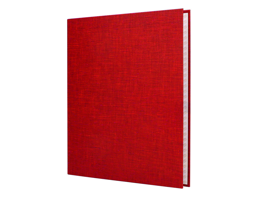 CLASSEUR LIDERPAPEL 4 ANNEAUX RONDS 25MM A4+ CARTON REMBORDÉ PAPER COAT COLORIS ROUGE