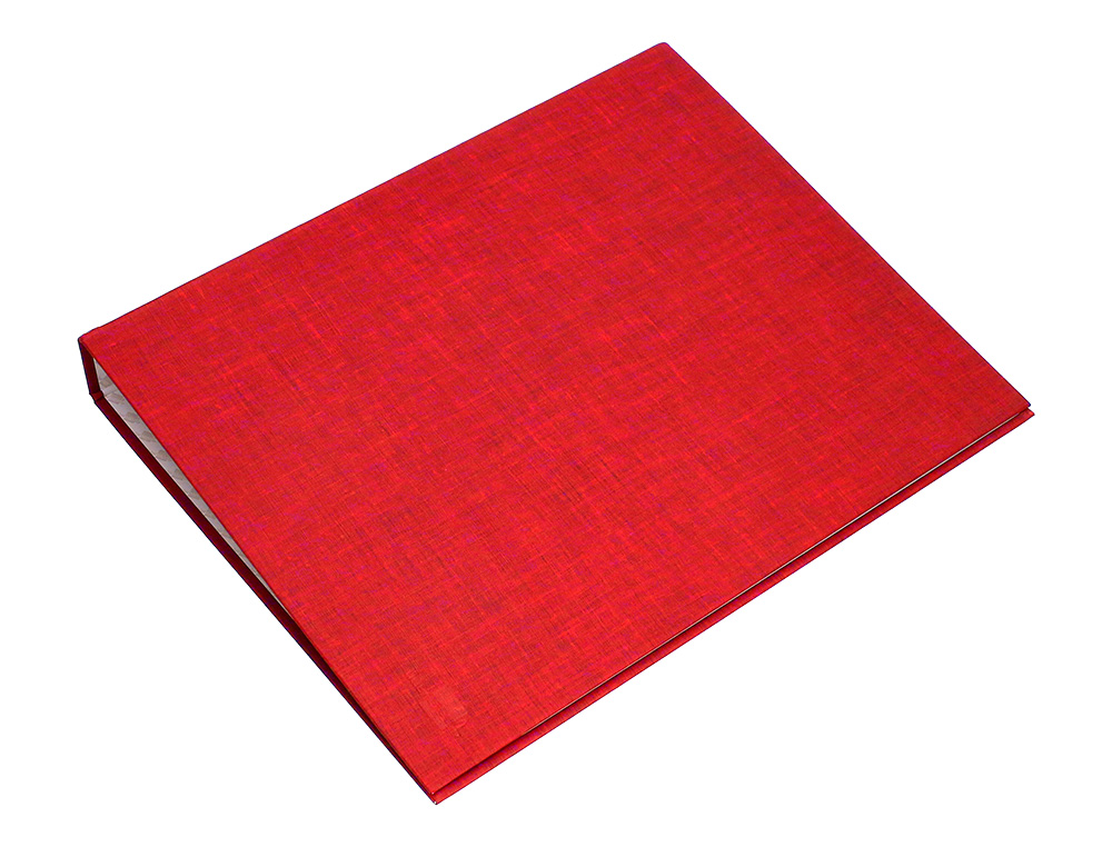 CLASSEUR LIDERPAPEL 4 ANNEAUX RONDS 25MM A4+ CARTON REMBORDÉ PAPER COAT COLORIS ROUGE