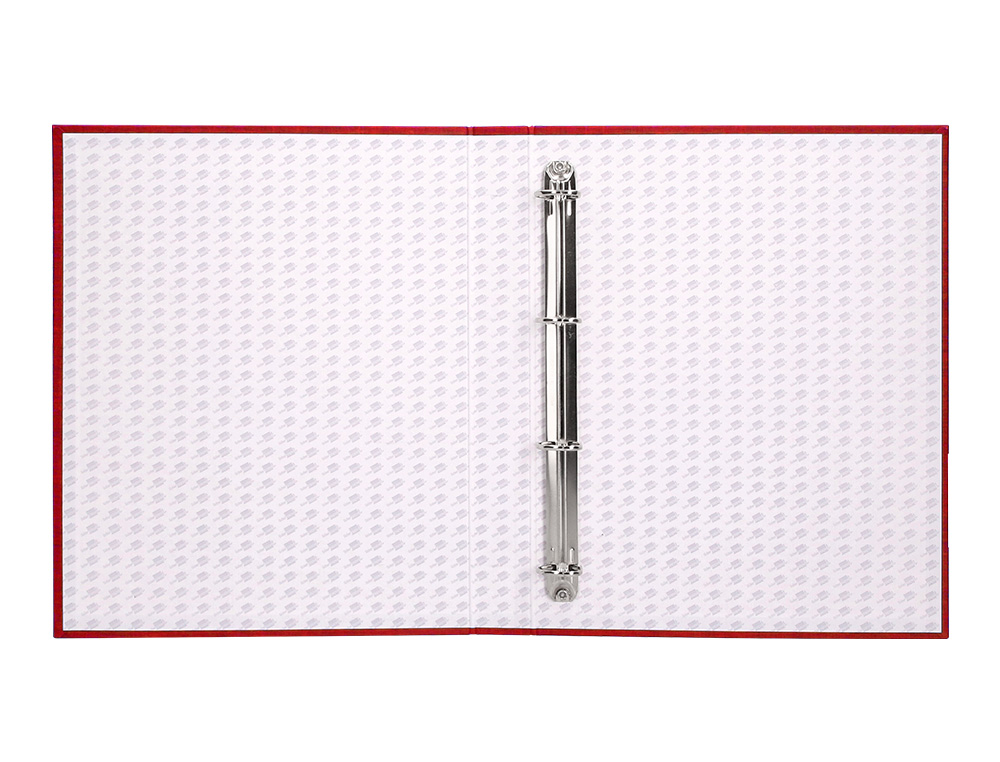 CLASSEUR LIDERPAPEL 4 ANNEAUX RONDS 25MM A4+ CARTON REMBORDÉ PAPER COAT COLORIS ROUGE