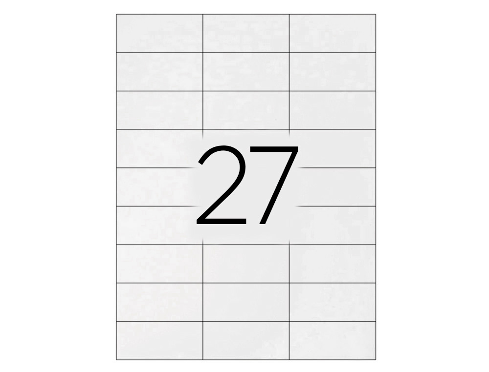ÉTIQUETTE ADHÉSIVE Q-CONNECT 70X30MM COINS DROITS IMPRIMANTE JET D'ENCRE LASER COPIEUR BOÎTE 100 FEUILLES 2700 UNITÉS