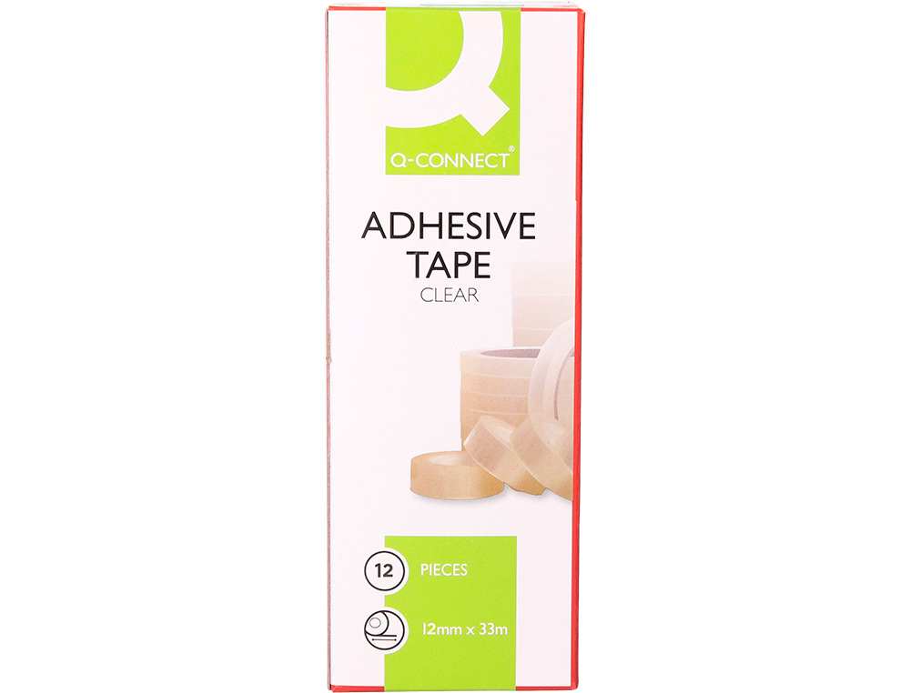 RUBAN ADHSIF Q-CONNECT CONOMIQUE RSISTANT TRANSPARENT 12MMX33M