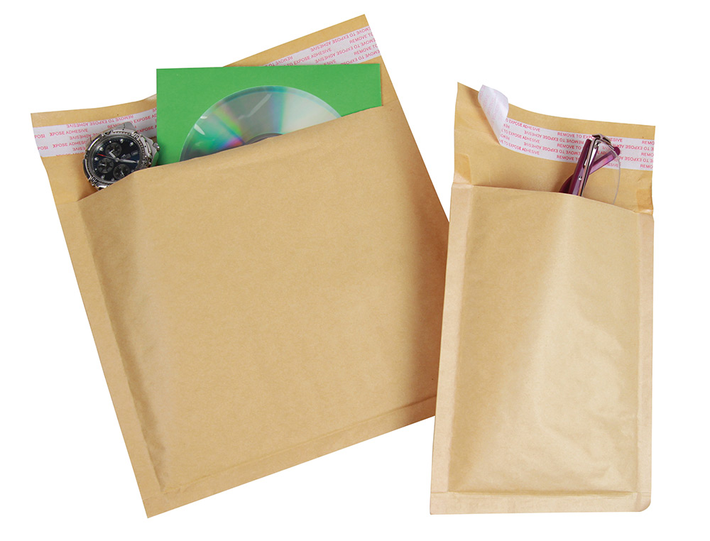 POCHETTE BULLES D'AIR Q-CONNECT 300X440MM 82G KRAFT MATELASSE RABAT DROIT         AUTO-ADHESIVE SANS FENETRE