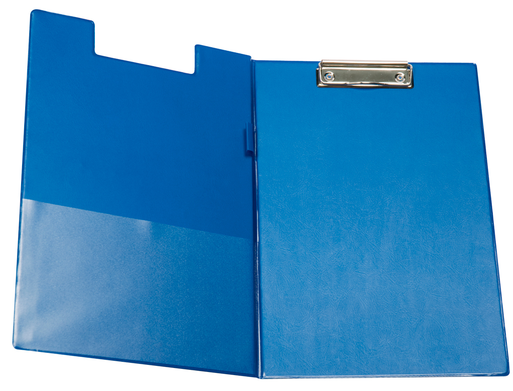 PORTE-BLOC Q-CONNECT PLASTIQUE PAISSEUR 3MM A4 210X297MM PORTE-STYLO PINCE COLORIS BLEU