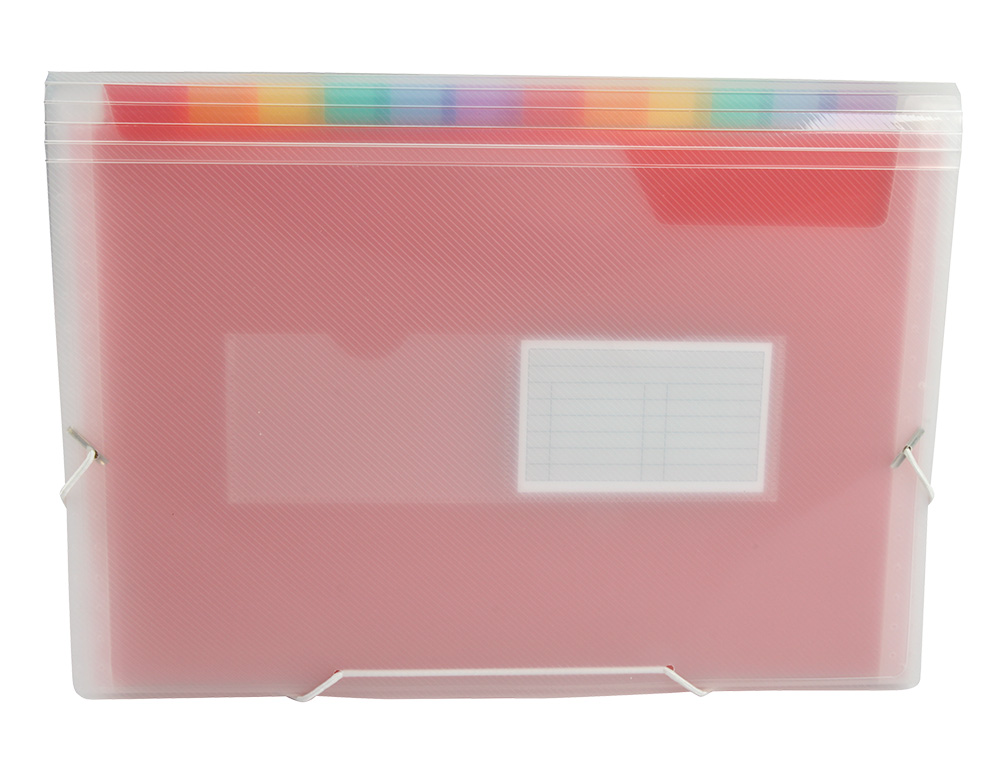 TRIEUR LIDERPAPEL SRIE SPECTRAFILE PP 700 MICRONS A4 210X297MM 13 COMPARTIMENTS COULEUR COLORIS FROSTY TRANSPARENT