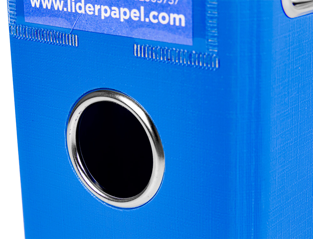 CLASSEUR LEVIER LIDERPAPEL A4 DOCUMENTA CARTON REMBORD 1,9MM DOS 75MM RADO MTALLIQUE COLORIS BLEU