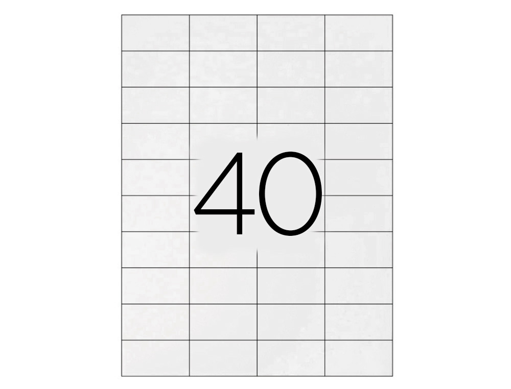 TIQUETTE ADHSIVE Q-CONNECT 52.5X29.7MM COINS DROITS IMPRIMANTE JET ENCRE LASER COPIEUR BOTE 100 FEUILLES 4000 UNITS