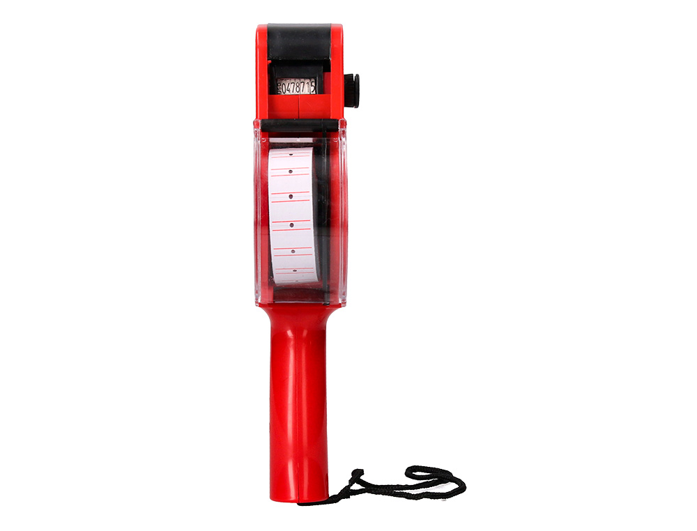 PINCE À ÉTIQUETER Q-CONNECT 1 LIGNE 8 CARACTÈRES 225X135X40MM 300G COLORIS ROUGE ROULEAU ENCREUR NON INCLUS