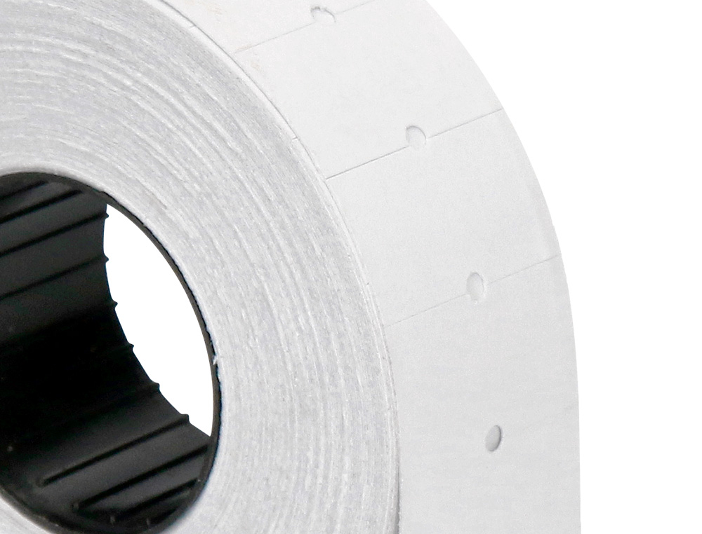 ÉTIQUETTE ADHÉSIVE Q-CONNECT POUR ÉTIQUETEUSE 1 LIGNE 8 CHIFFRES FORMAT 21X12MM COLORIS BLANC ROULEAU 1000 UNITÉS