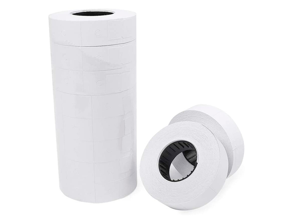 ÉTIQUETTE ADHÉSIVE Q-CONNECT POUR ÉTIQUETEUSE 1 LIGNE 8 CHIFFRES FORMAT 21X12MM COLORIS BLANC ROULEAU 1000 UNITÉS