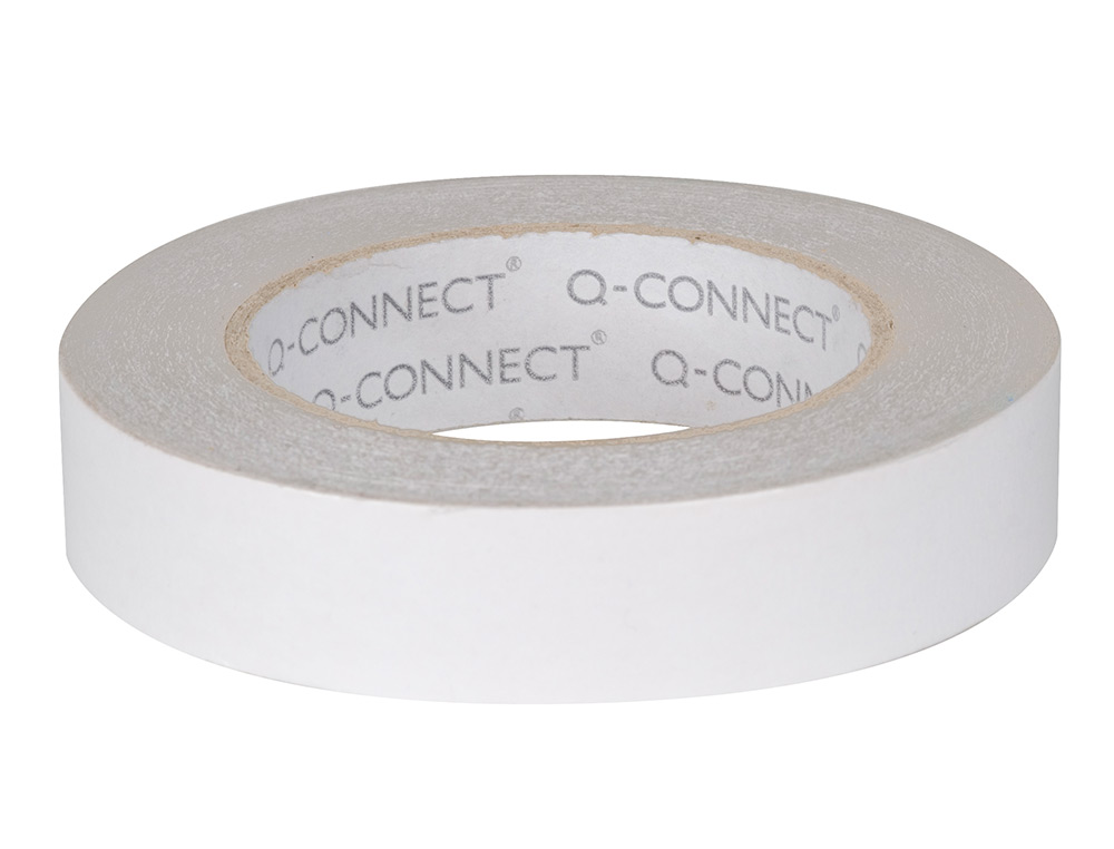 RUBAN ADHSIF Q-CONNECT DOUBLE FACE MULTIPLES FIXATIONS DIFFRENTS TYPES SURFACES 25MMX33M