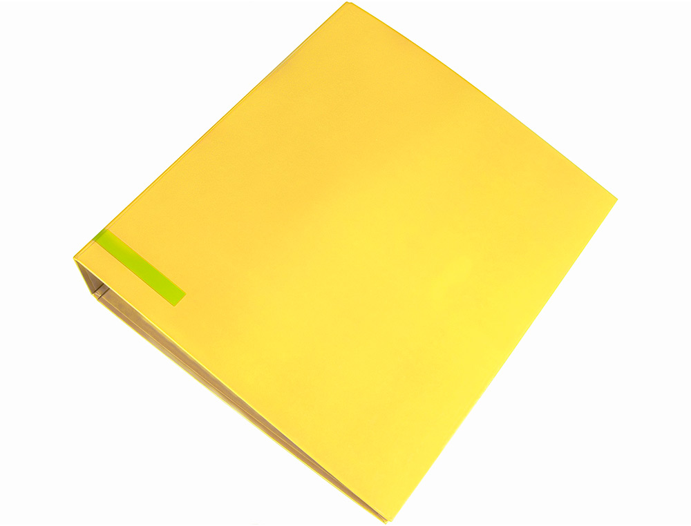 CLASSEUR LEVIER LIDERPAPEL A4 COLOR SYSTEM CARTON REMBORDÉ 1,9MM COMPRESSEUR MÉTALLIQUE DOS 80MM BOÎTE JAUNE