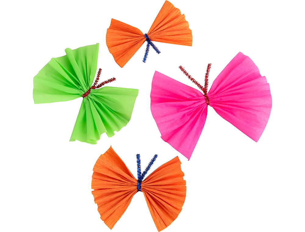PAPIER CRÉPON LIDERPAPEL 34G/M2 FORMAT A4+ 240X315MM 10 COLORIS ASSORTIS BLOC 10 FEUILLES