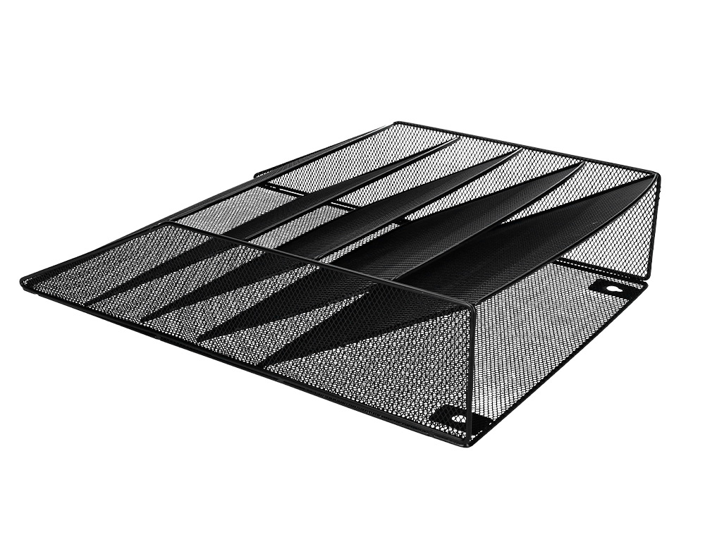 CORBEILLE MURALE Q-CONNECT 5 CASES A4 VERTICAL PRSENTOIR MTALLIQUE 315X93X440MM COLORIS NOIR