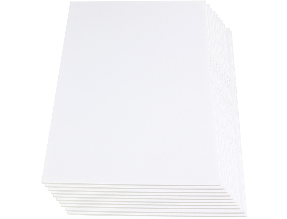 CARTON ENTRECOLLE LIDERPAPEL ADHESIF 70X100CM EPAISSEUR 3MMUNICOLORE BLANC