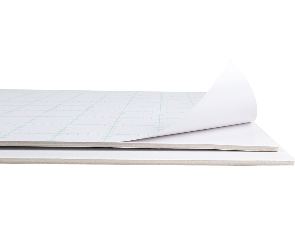 CARTON ENTRECOLLE LIDERPAPEL ADHESIF 70X100CM EPAISSEUR 3MMUNICOLORE BLANC