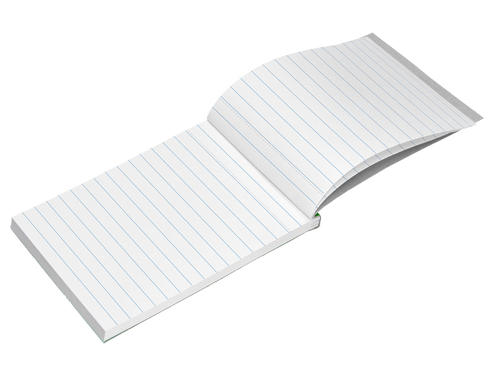 BLOC NOTES LIDERPAPEL PERFORÉ LIGNÉ A7 105X74MM PAYSAGE COUVERTURE CARTON IMPRIMÉ 250G/M2 80F 60G/M2