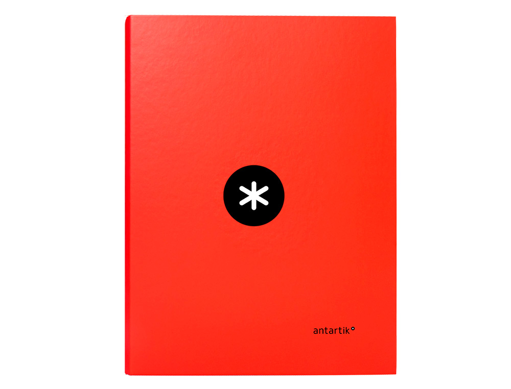 CLASSEUR ANTARTIK 4 ANNEAUX RONDS 25MM A4 CARTON REMBORDE COLORIS ROUGE
