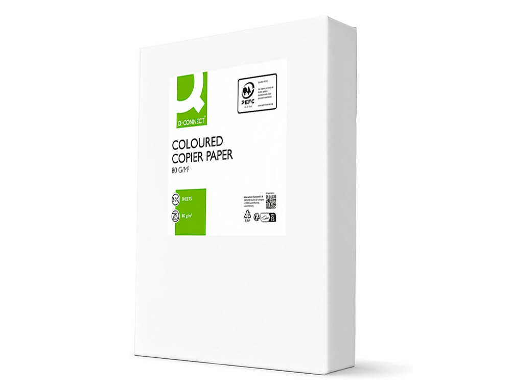 PAPIER COULEUR Q-CONNECT MULTIFONCTION A4 80G/M2 UNICOLORE ORANGE NÉON RAMETTE 500 FEUILLES