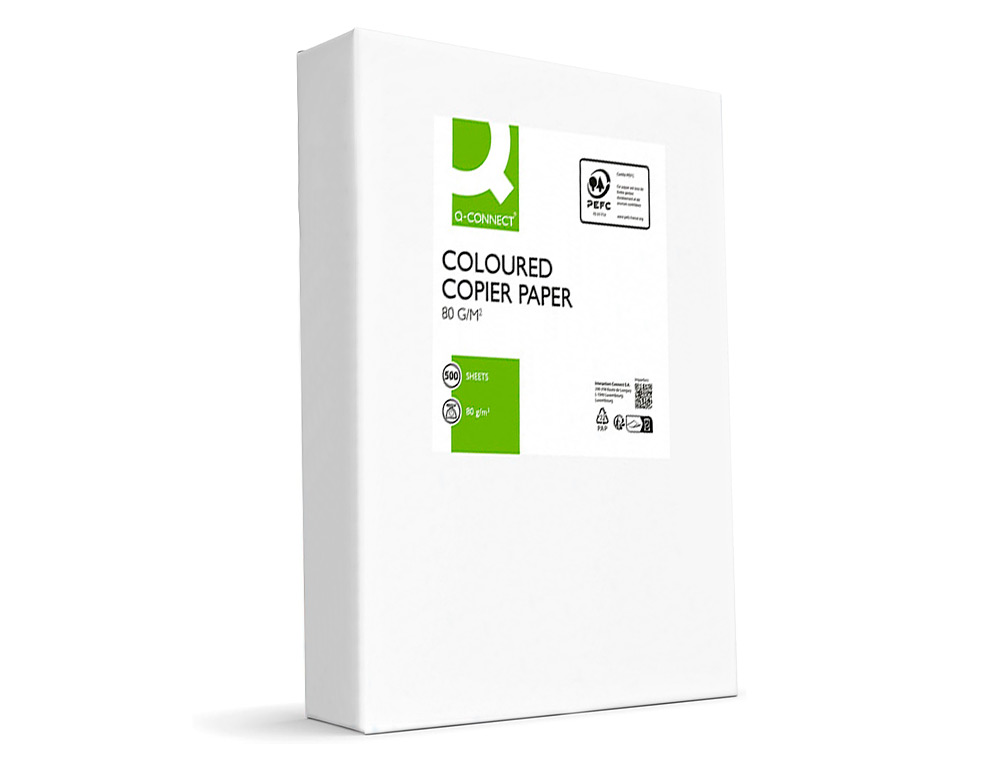 PAPIER COULEUR Q-CONNECT MULTIFONCTION A4 80G/M2 UNICOLORE ORANGE NÉON RAMETTE 500 FEUILLES