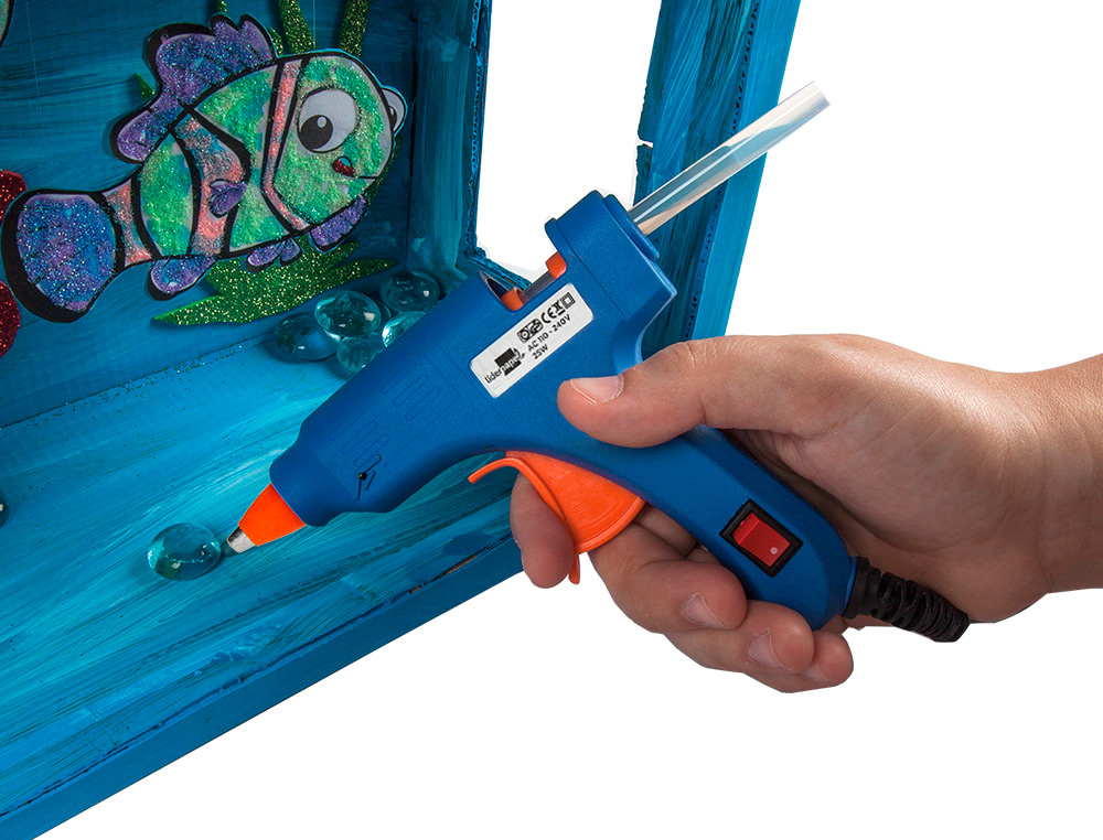 PISTOLET COLLE LIDERPAPEL PUISSANCE 25W INCLUS 2 BTONS COLLE 7MMX100MM