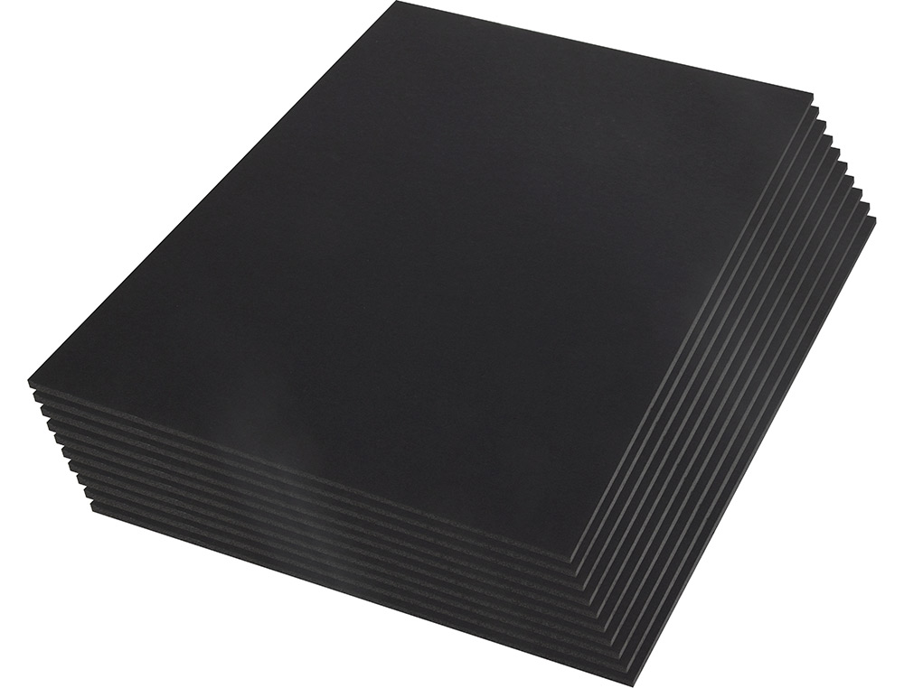 CARTON ENTRECOLLE LIDERPAPEL A4 EPAISSEUR 5MM UNICOLORE    NOIR