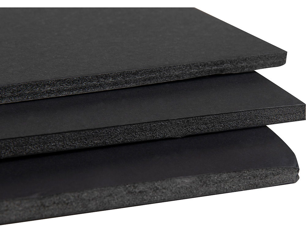 CARTON ENTRECOLLE LIDERPAPEL A4 EPAISSEUR 5MM UNICOLORE    NOIR