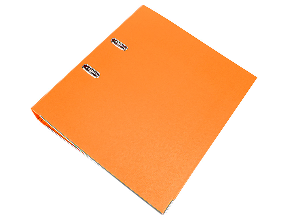 CLASSEUR LEVIER LIDERPAPEL A4 DOCUMENTA CARTON REMBORD 1,9MM DOS 52MM RADO MTALLIQUE COLORIS ORANGE