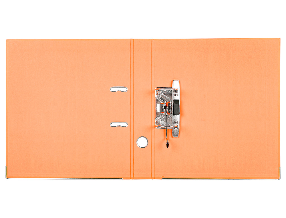 CLASSEUR LEVIER LIDERPAPEL A4 DOCUMENTA CARTON REMBORD 1,9MM DOS 52MM RADO MTALLIQUE COLORIS ORANGE