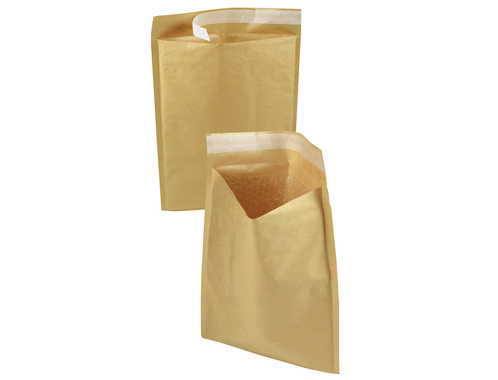 POCHETTE BULLES D'AIR Q-CONNECT 270X360MM 82G KRAFT MATELASSE RABAT DROIT AUTO-ADHESIVE SANS FENETRE LOT 50 UNITES