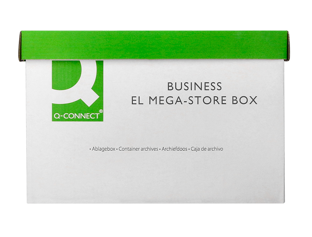BOITE ARCHIVES QCONNECT CARTON POUR 3 BOITES FORMAT A4+ MONTAGE AUTOMATIQUE DIM. INTERIEUR 295X383X430MM
