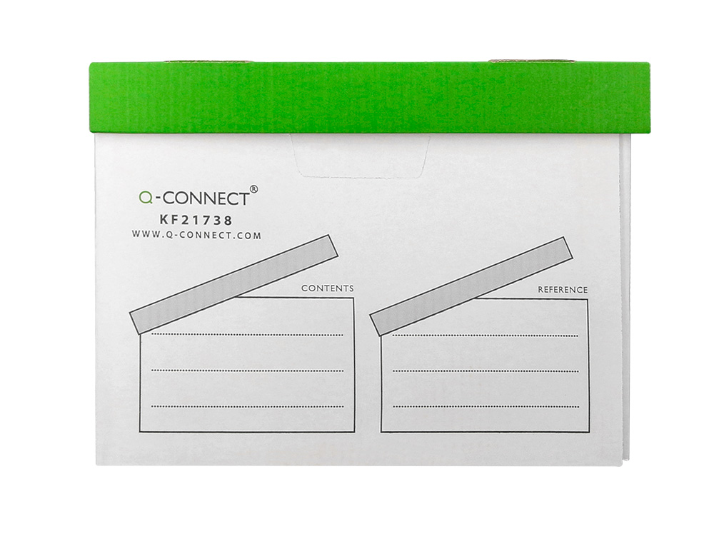 BOITE ARCHIVES QCONNECT CARTON POUR 3 BOITES FORMAT A4+ MONTAGE AUTOMATIQUE DIM. INTERIEUR 295X383X430MM