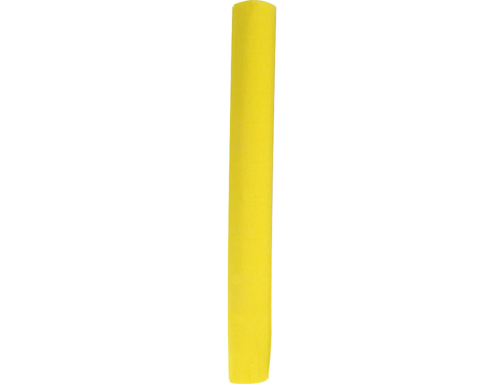 PAPIER CREPON LIDERPAPEL ROULEAU 50CMX2,5M 85GR        COLORIS JAUNE